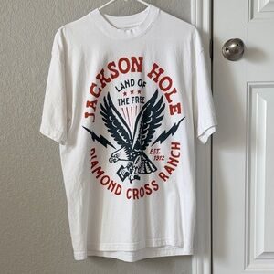 White Jackson Hole Eagle Graphic Tee